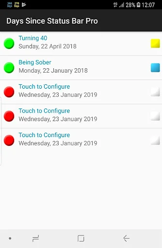 Days Since in Status Bar Pro