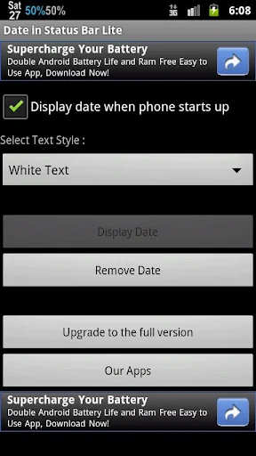 Date in Status Bar screenshot 2