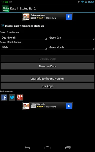 Date Status Bar 2 screenshot 3