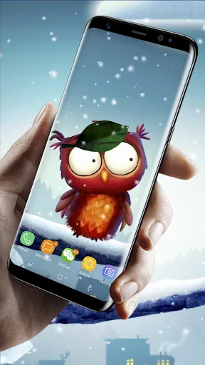 Winter Snow Owl Live Wallpaper screenshot 1