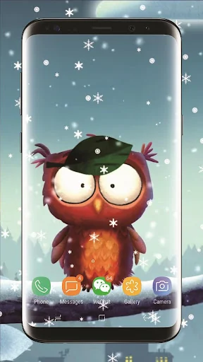 Winter Snow Owl Live Wallpaper screenshot 2