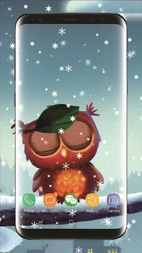 Winter Snow Owl Live Wallpaper screenshot 3