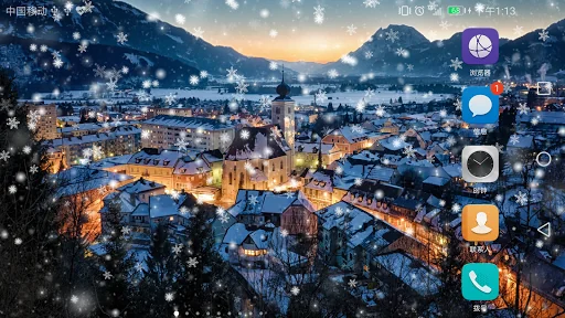 Christmas snow live wallpaper