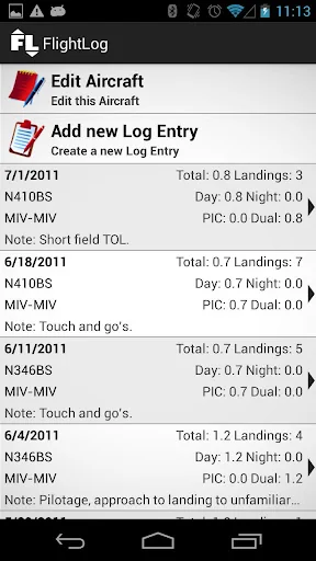 FlightLog - Pilot's Logbook screenshot 3