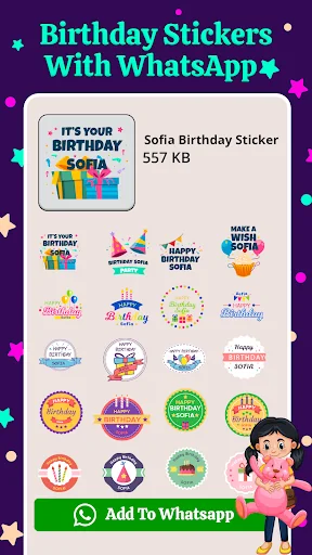 Birthday Stickers With Name
