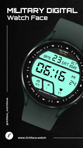 Watch Face Military Digital screenshot 1