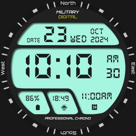 Watch Face Military Digital screenshot 3