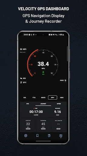Velocity GPS Speed Dash screenshot 1