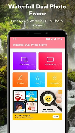 Waterfall Dual Photo Frames
