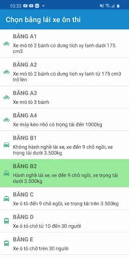 Ôn thi GPLX 600 Câu 2025 screenshot 2