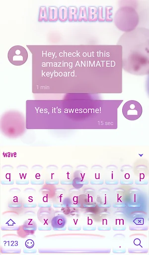 Girly Live Wallpaper Keyboard screenshot 3