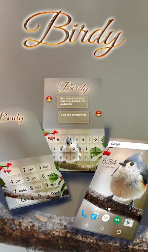 Bird Live Wallpaper + Keyboard screenshot 1
