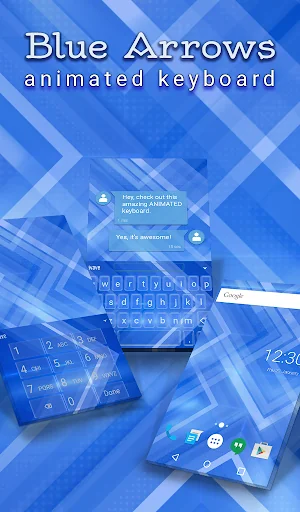 Blue Live Wallpaper + Keyboard