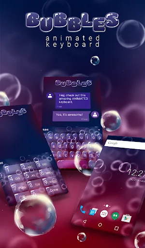 Bubbles Animated Keyboard