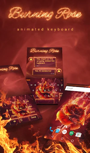 Burning Rose Keyboard Theme