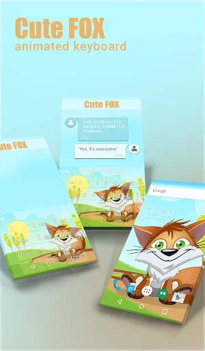 Cute Fox Animated Keyboard