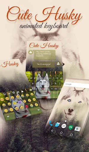 Cute Husky Wallpaper HD Theme screenshot 1
