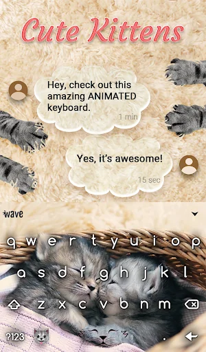 Kittens Keyboard Custom Theme screenshot 3