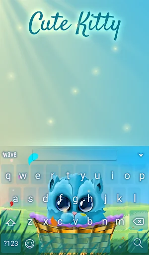 Cute Kitty Keyboard Wallpaper screenshot 2