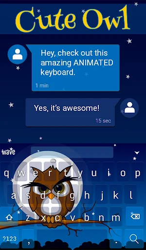 Cute Owl Live Wallpaper Theme screenshot 3