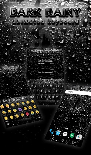Dark Rainy Keyboard Wallpaper screenshot 1