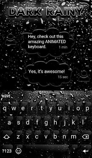 Dark Rainy Keyboard Wallpaper screenshot 3