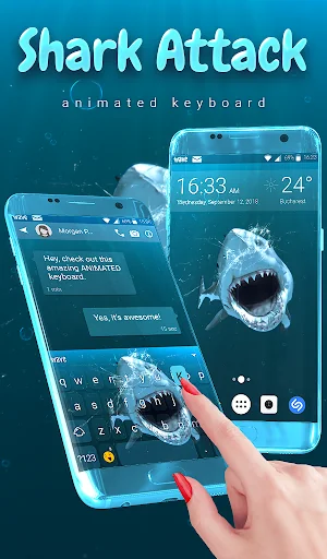 Shark Attack Live Wallpaper HD screenshot 1