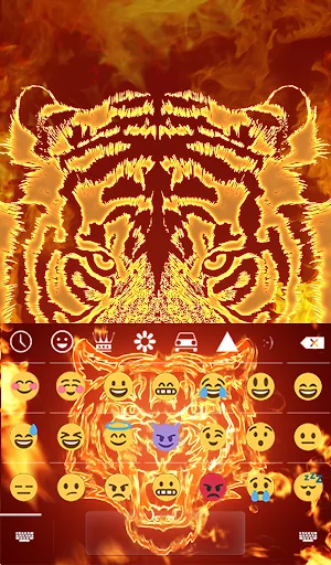 Fire Tiger Keyboard Wallpaper screenshot 4