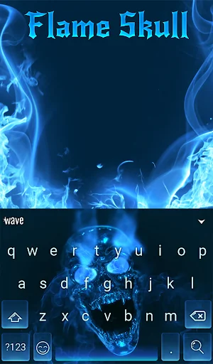 Flame Skull Keyboard Theme screenshot 3