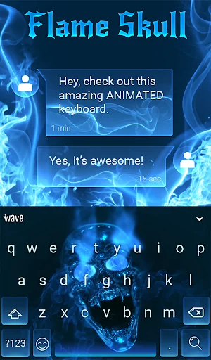 Flame Skull Keyboard Theme screenshot 4