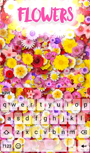 Flowers Keyboard & Wallpaper screenshot 2