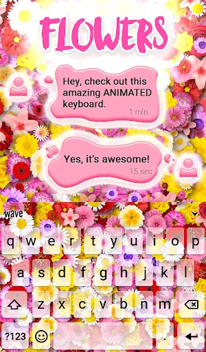 Flowers Keyboard & Wallpaper screenshot 3