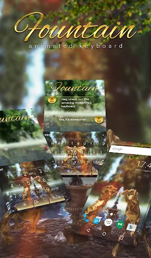 Fountain Animated Keyboard
