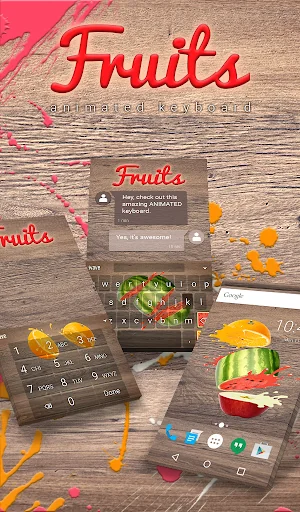 Fruits Animated Keyboard