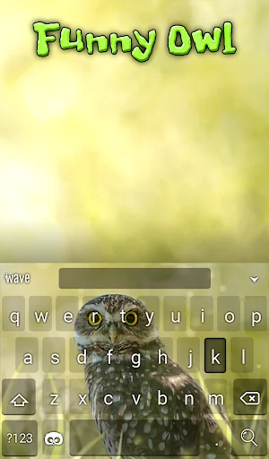 Funny Owl Keyboard & Wallpaper screenshot 2