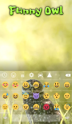 Funny Owl Keyboard & Wallpaper screenshot 4