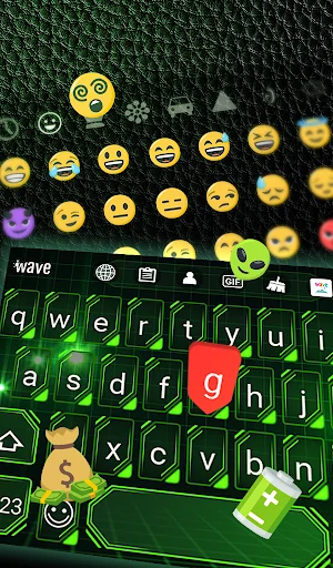 Green Light Keyboard Wallpaper screenshot 3