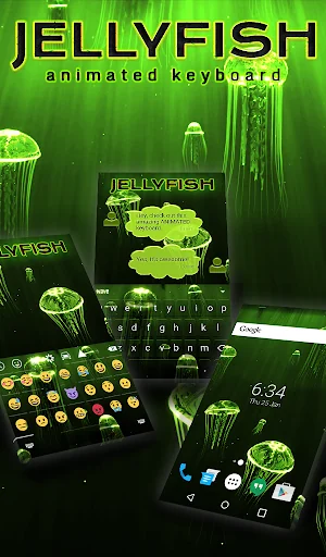 Jellyfish Keyboard & Wallpaper screenshot 1