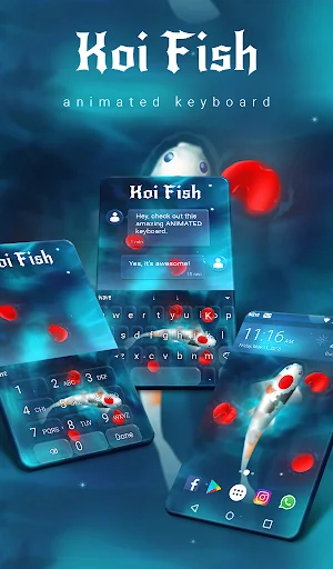 Koi Fish Keyboard & Wallpaper