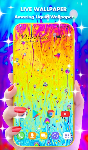 Liquid Rainbow Wallpaper Theme screenshot 1