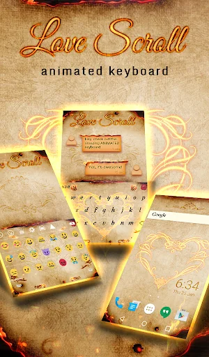 Love Scroll Animated Keyboard screenshot 1