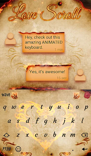 Love Scroll Animated Keyboard screenshot 3