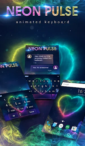 Neon Pulse Wallpaper screenshot 1