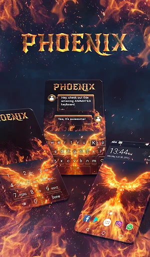 Phoenix Keyboard & Wallpaper screenshot 1