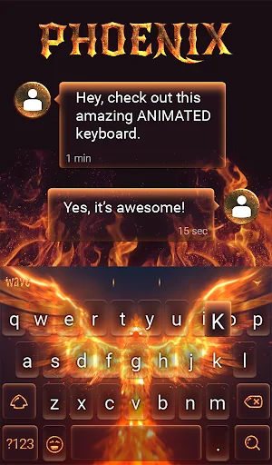 Phoenix Keyboard & Wallpaper screenshot 3