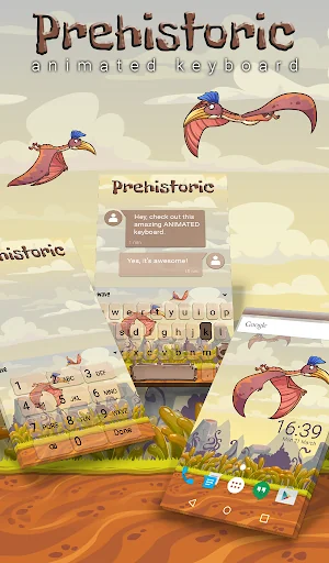 Prehistoric Animated Keyboard