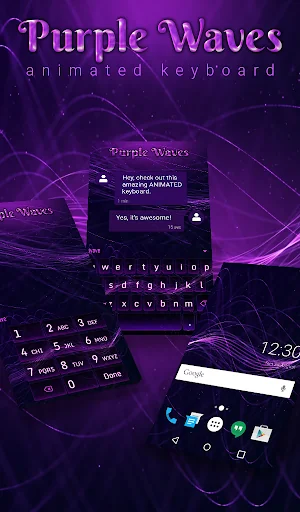 Purple Waves Wallpaper