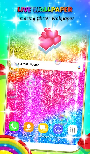 Rainbow Glitter Wallpaper screenshot 1