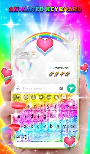 Rainbow Glitter Wallpaper screenshot 2