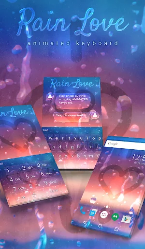Rain Love Keyboard & Wallpaper